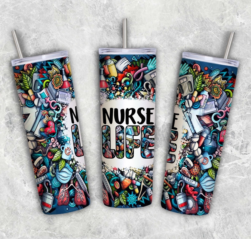Nurse Life With Nurse Things Template And Nurse Appreciation