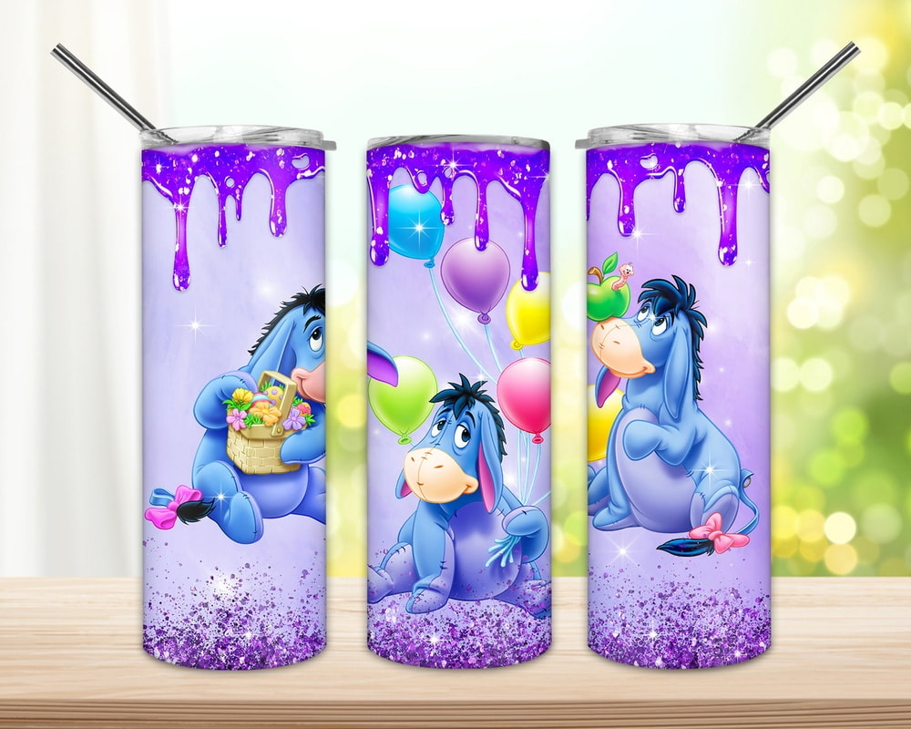 Donkey Purple Cartoon Character Purple Color Gifts For Fan Skinny Tumbler