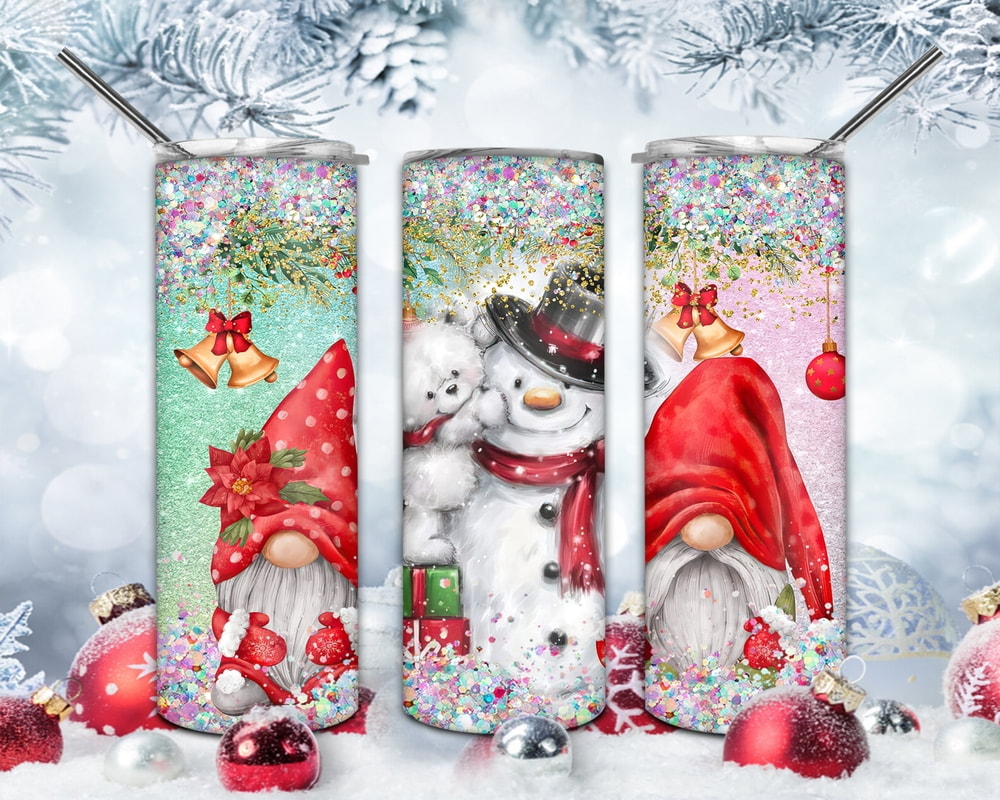 Christmas Gnome and Snowman Beautiful Gifts For Xmas Day Skinny Tumbler