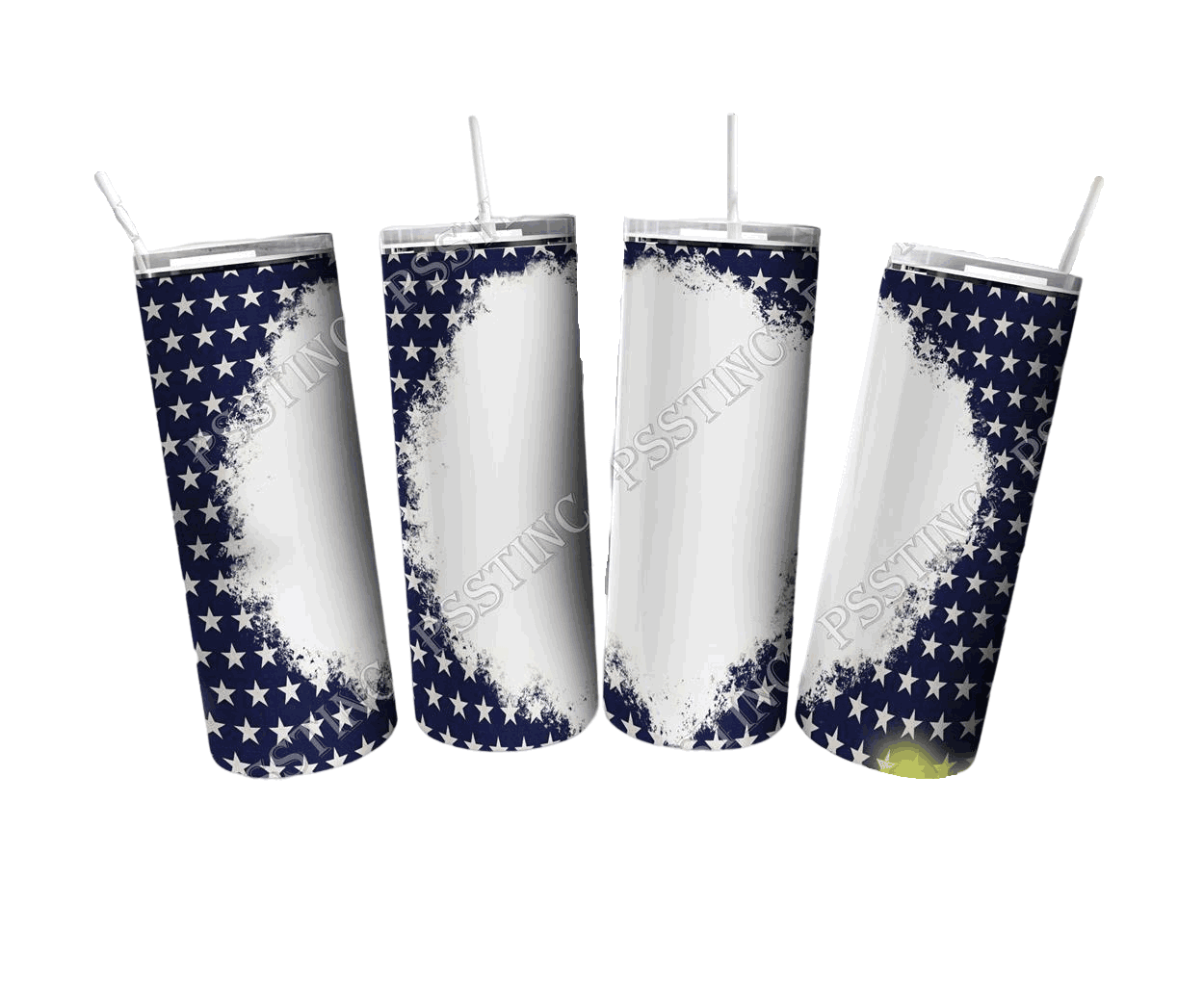 4th Of July With Seamless American Navy Blue Stars