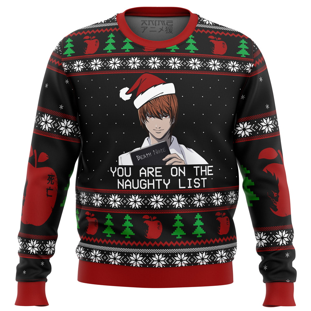 Death Note Naughty List Christmas Sweater