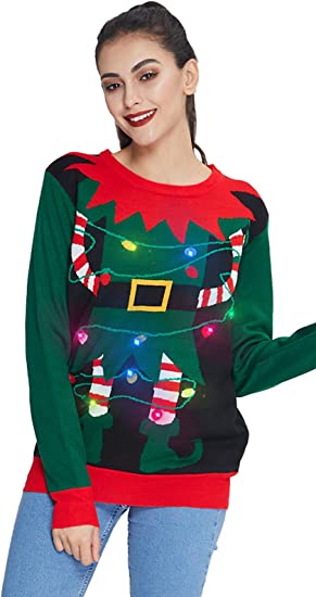 3D Graphic Ugly Christmas Sweater Couple