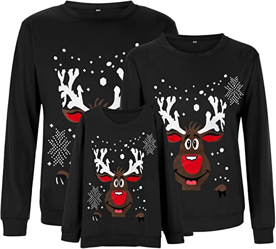 Family Matching Outfits Reindeer Graphic
