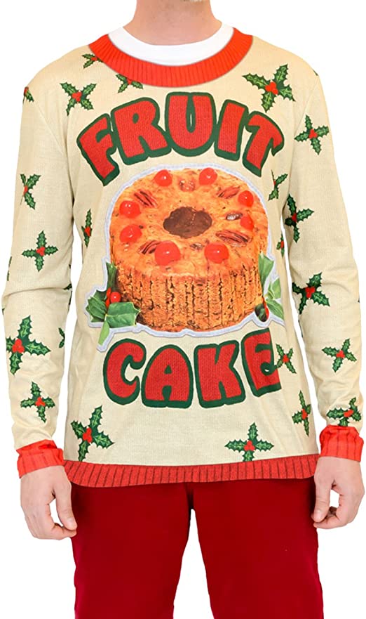 3D Photo-Realistic Fruit Cake Christmas Sweater