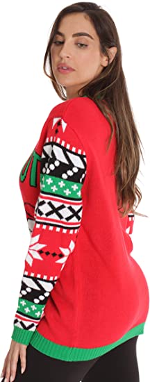 I Put Out For Santa Plus Size Ugly Christmas Sweater