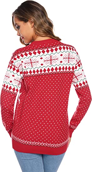 Reindeer Snowflakes Ugly Knitted Sweater
