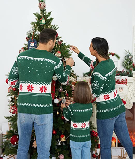 Family Christmas Sweater Ugly Reindeer