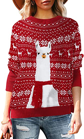 Llama Cute Ugly Christmas Sweater