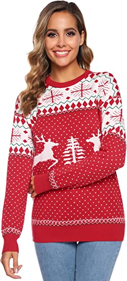 Reindeer Snowflakes Ugly Knitted Sweater