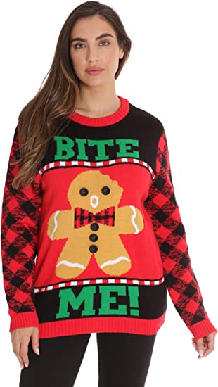 Bite Me Plus Size Ugly Christmas Sweater
