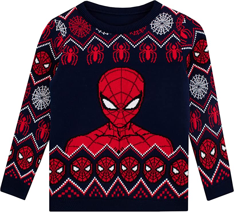 Marvel Boys Spiderman Christmas Sweater