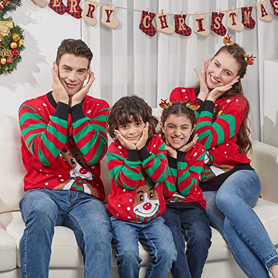 Reindeer Christmas Holiday Sweater Family