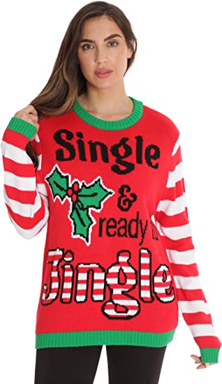 Single Jingle Plus Size Ugly Christmas Sweater