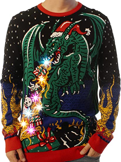 Dragon Spit Fire Ugly Christmas Sweater