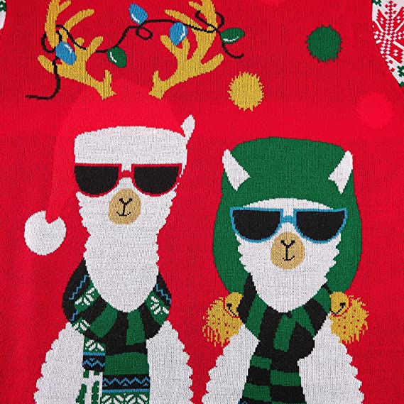 Llama Couple Ugly Christmas Sweater