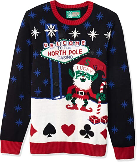 Welcome To The North Pole Casino Christmas Sweater