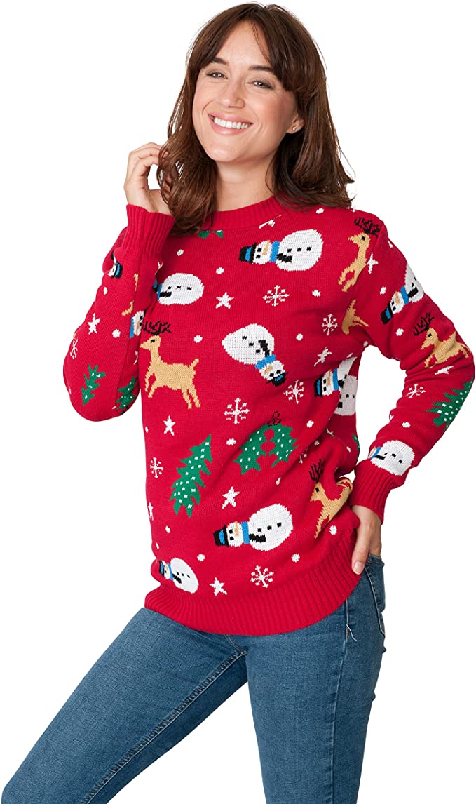 Novelty Fairisle Santa Cute Christmas Sweater