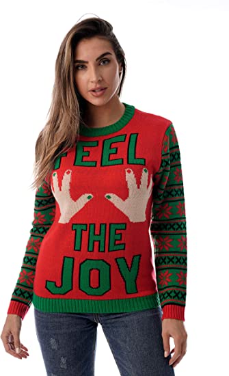 Feel The Joy Plus Size Ugly Christmas Sweater