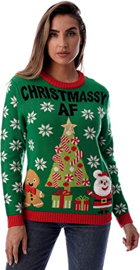 Christmassy AF Plus Size Ugly Christmas Sweater