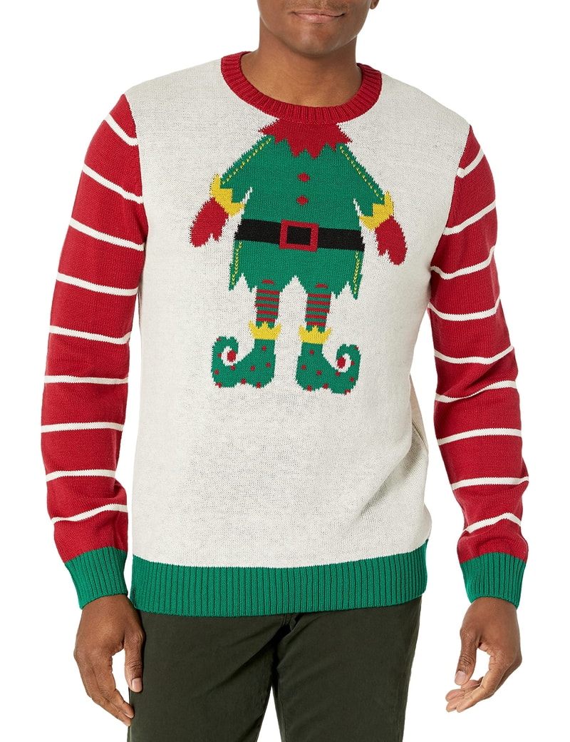 White Heather Elf Cute Christmas Sweater