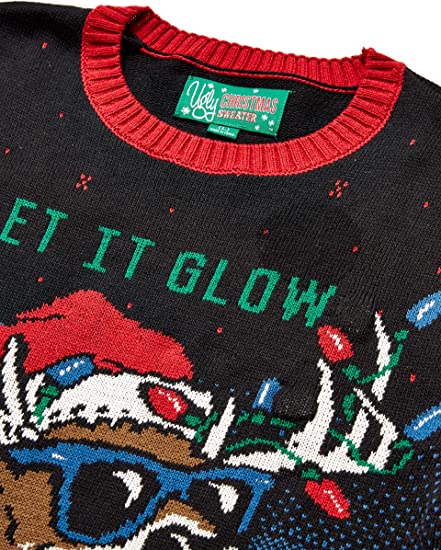 Let It Glow Reindeer Christmas Sweater