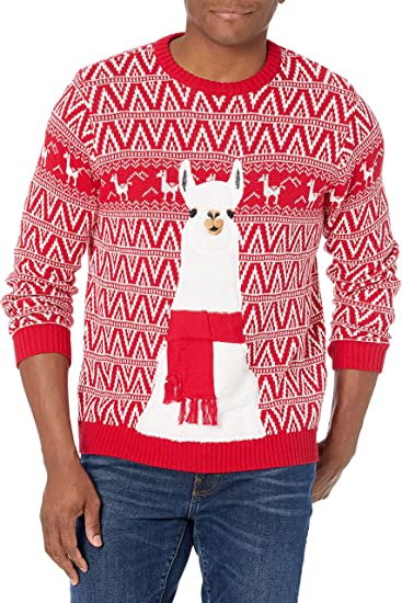Men's Ugly Christmas Sweater Llama