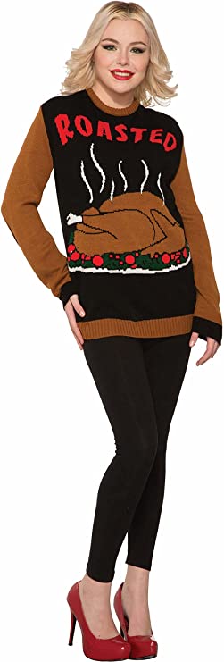Adult Roasted Turkey Ugly Thanksgiving Sweater