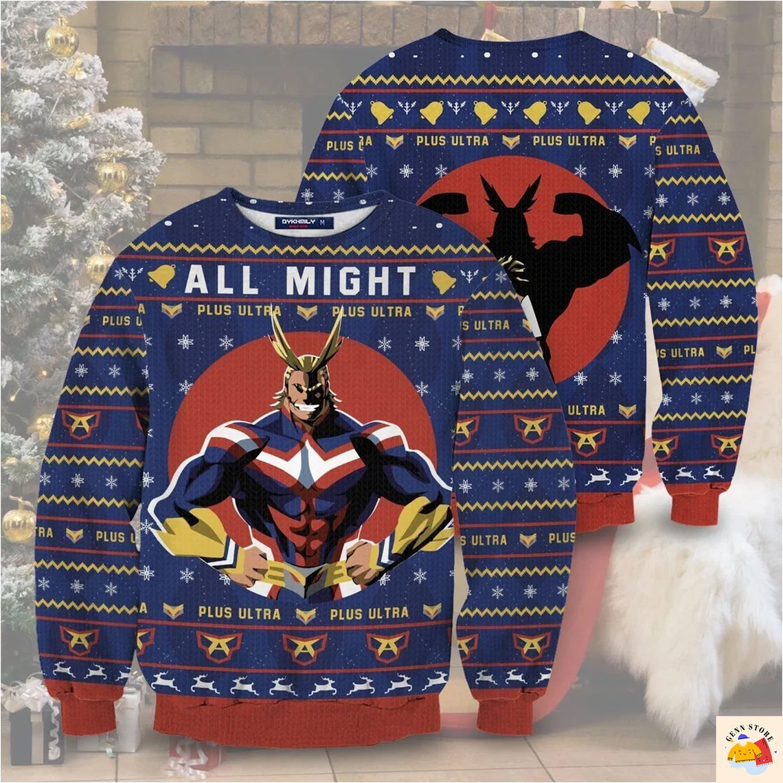 All Might Christmas Knitted Ugly Christmas Sweater