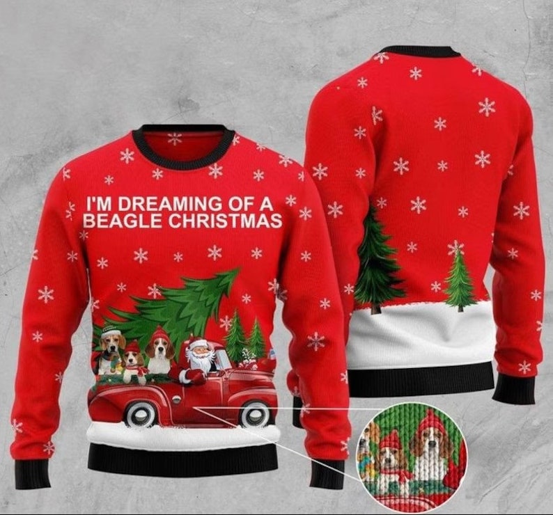 Beagle Dog Ugly Christmas Sweater All Over Print
