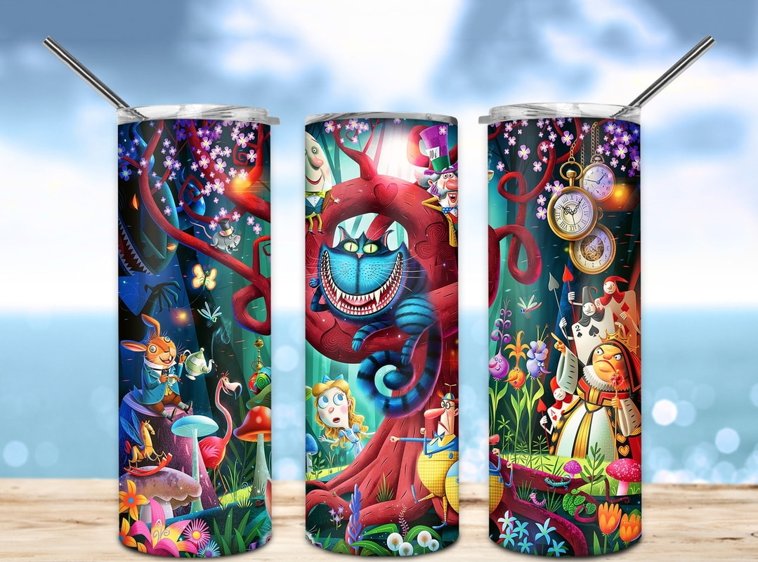 Cartoon Character Cheshire Cute Beautiful In The Forest 20oz 30oz Skinny Tumbler