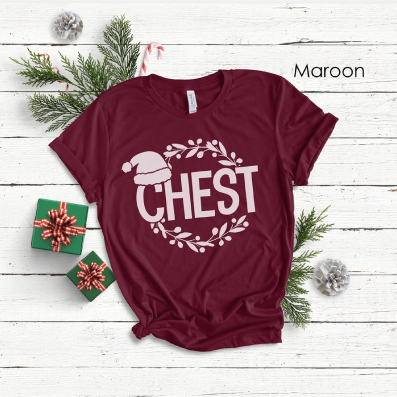 Chest Nuts Couples Shirts, Couple Christmas Shirt