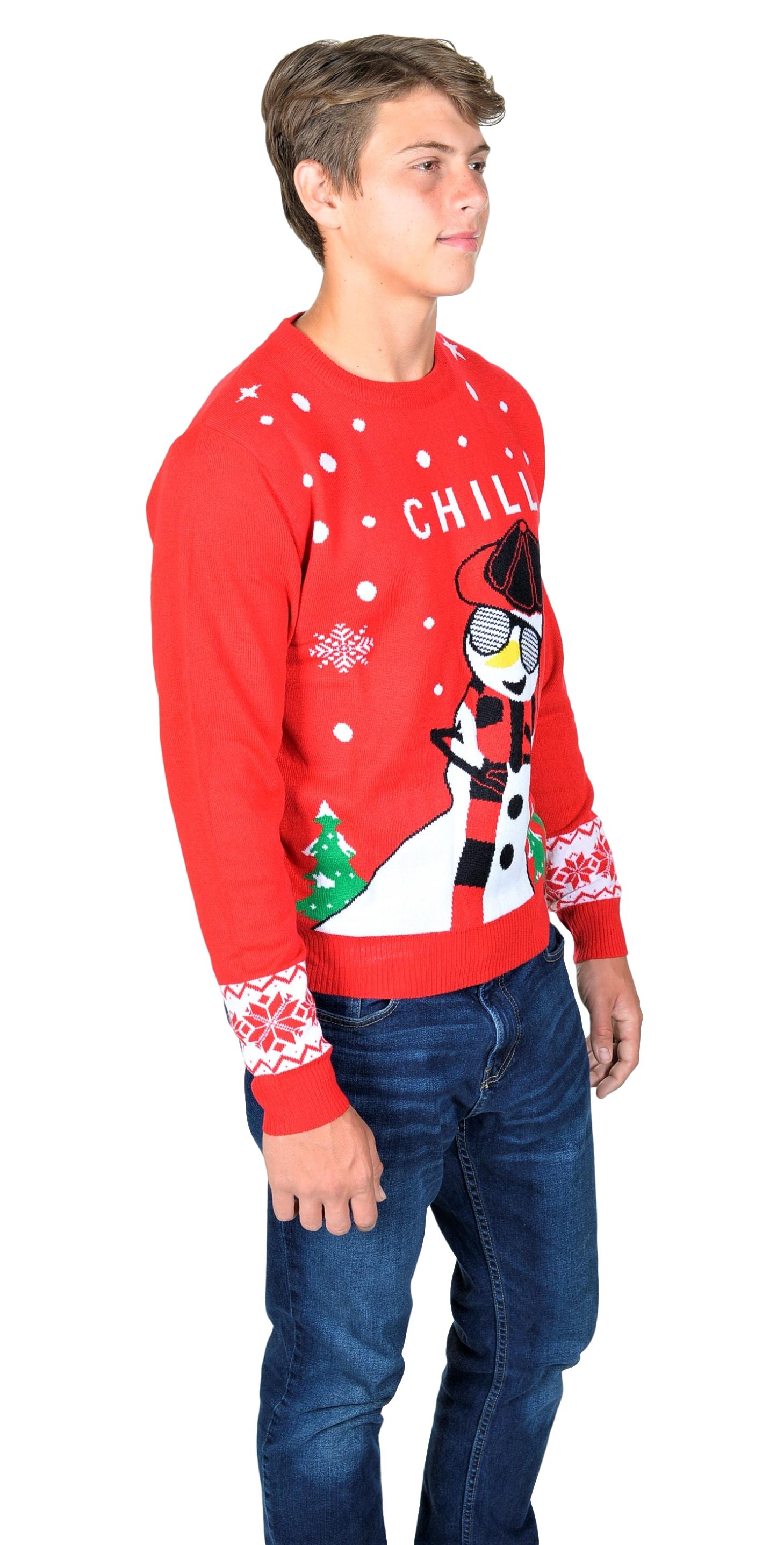 Chill Snowman Ugly Christmas Pullover Sweater