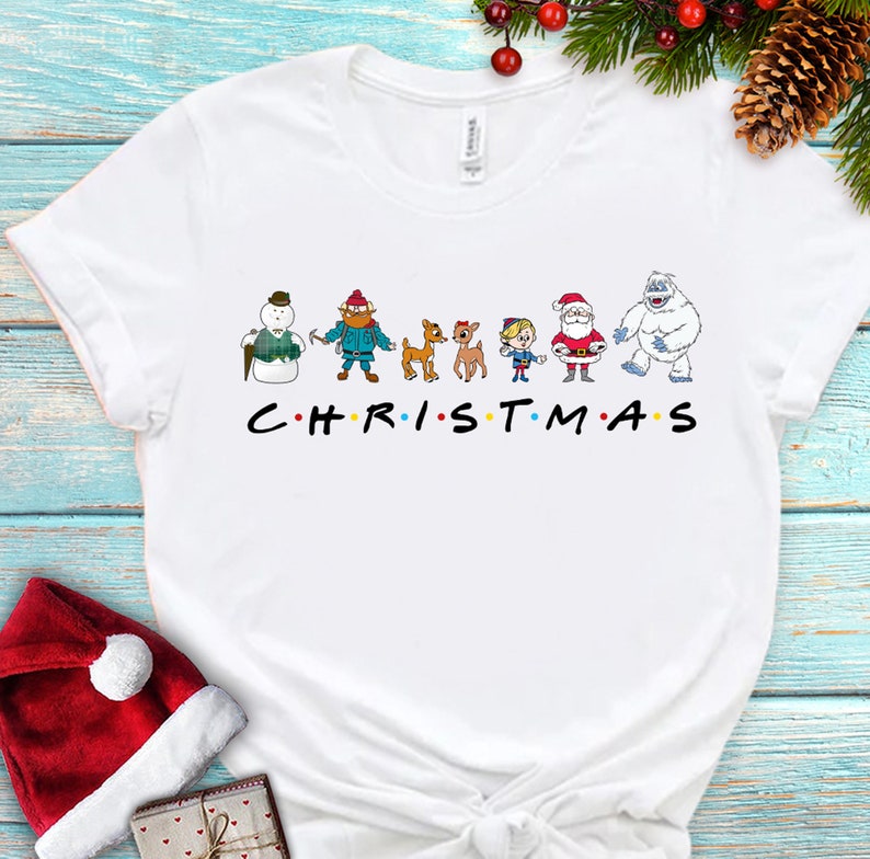 Christmas Friends Characters Sweatshirt, Classic Christmas Tee