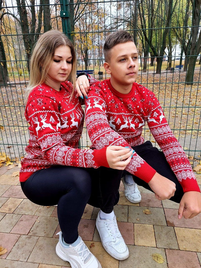 Christmas Hoodies, Couple Sweaters, Deer Sweater