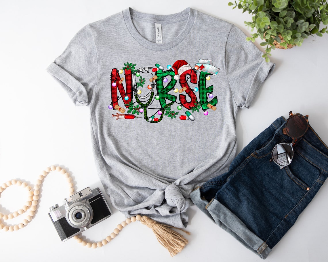 Christmas Nurse T-shirt, Merry Christmas Tee