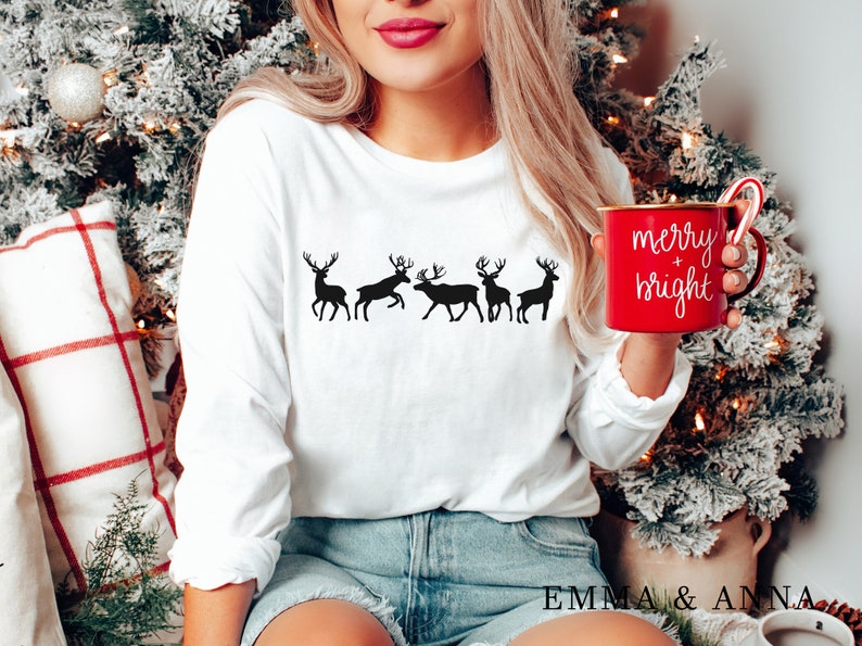 Christmas Shirt for Women, Reindeer Shirt