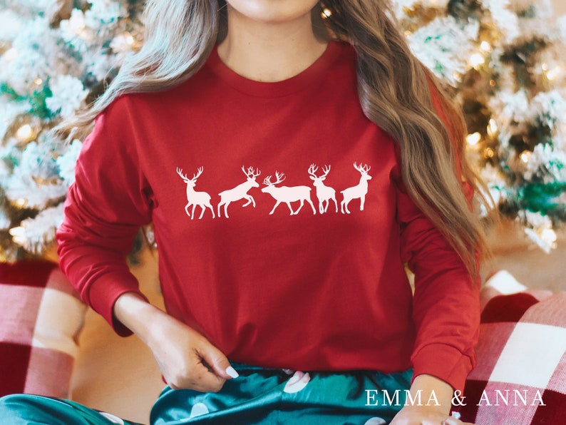 Christmas Shirt for Women, Reindeer Shirt