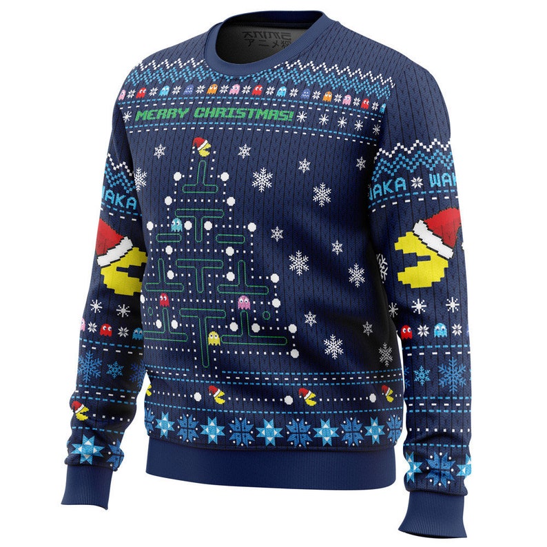 Christmas Tree Pac-Man Christmas Sweater