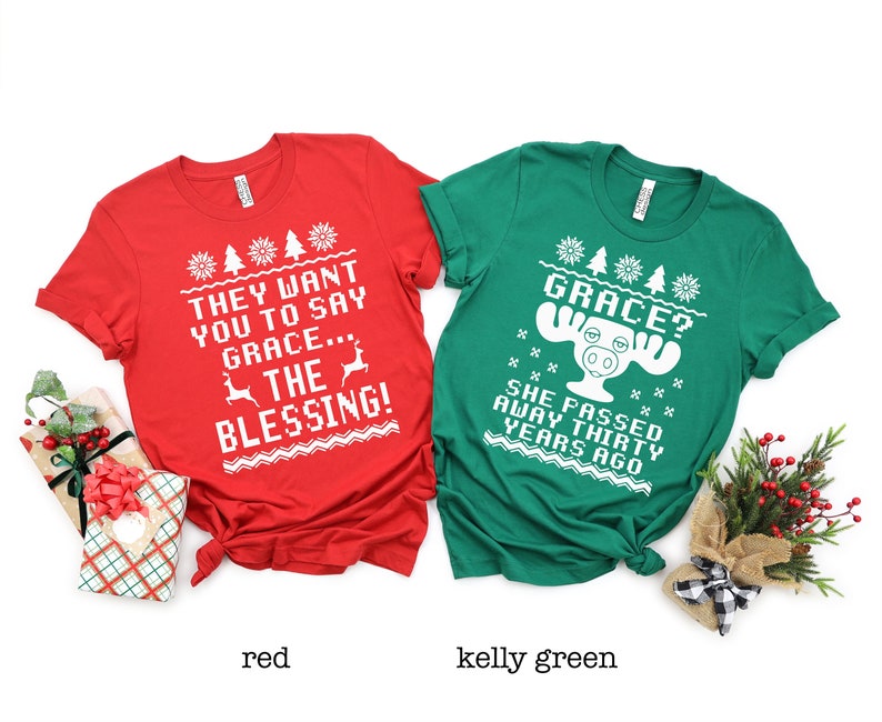 Christmas Vacation Grace And Blessing Shirt, Couple Christmas