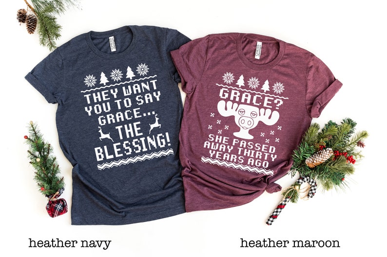 Christmas Vacation Grace And Blessing Shirt, Couple Christmas