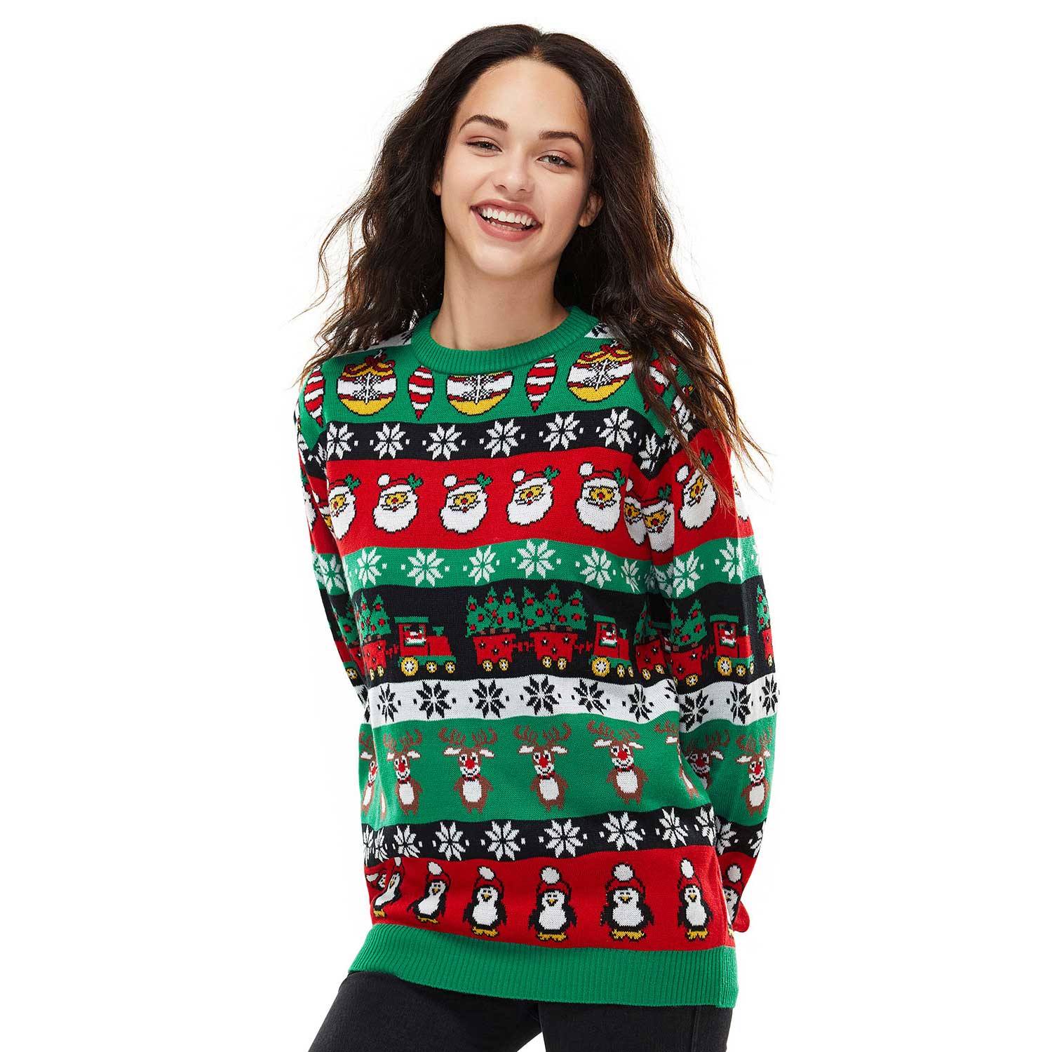 Classic Cuties on a Roll Couples Ugly Christmas Sweater
