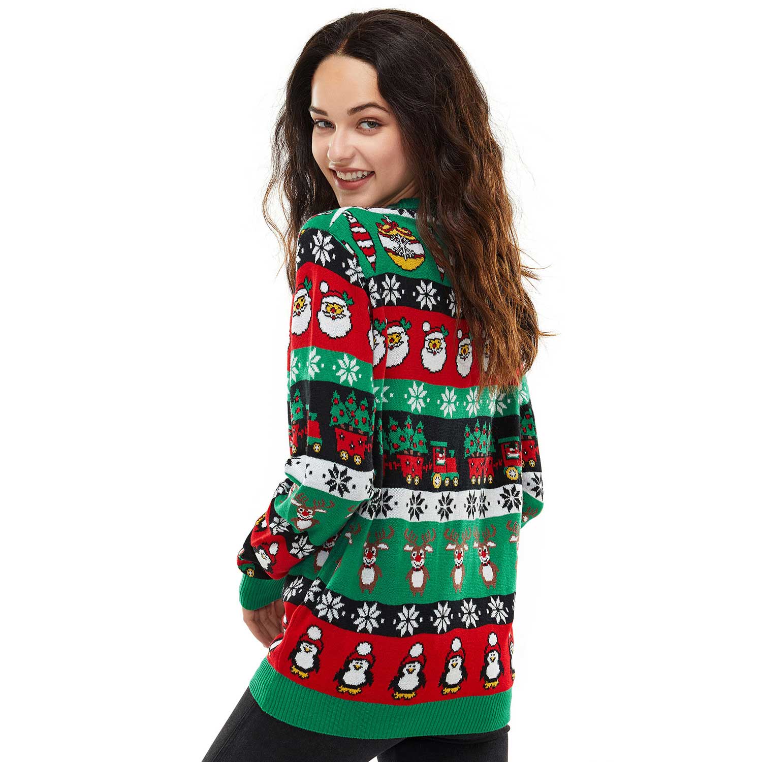 Classic Cuties on a Roll Womens Ugly Christmas Sweater