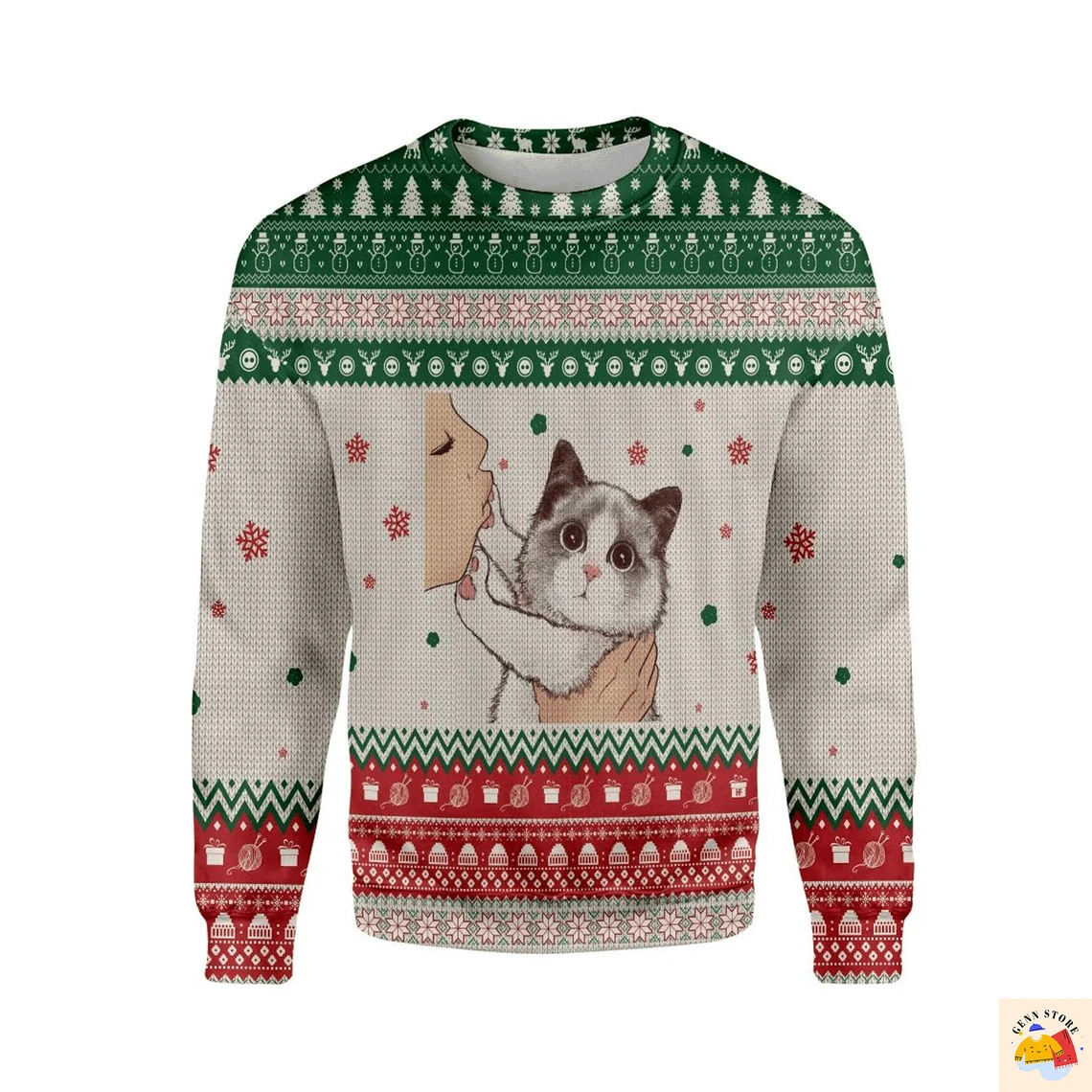 Cute Cat Ugly Christmas Sweater