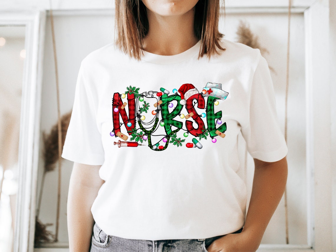 Cute Tee For Christmas, Nurse Crew Tshirt
