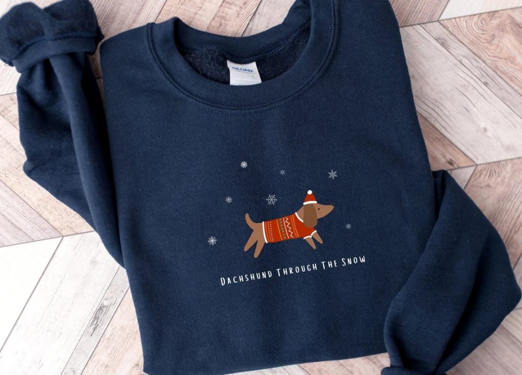 Dachshund Through The Snow - Dog Christmas Shirts