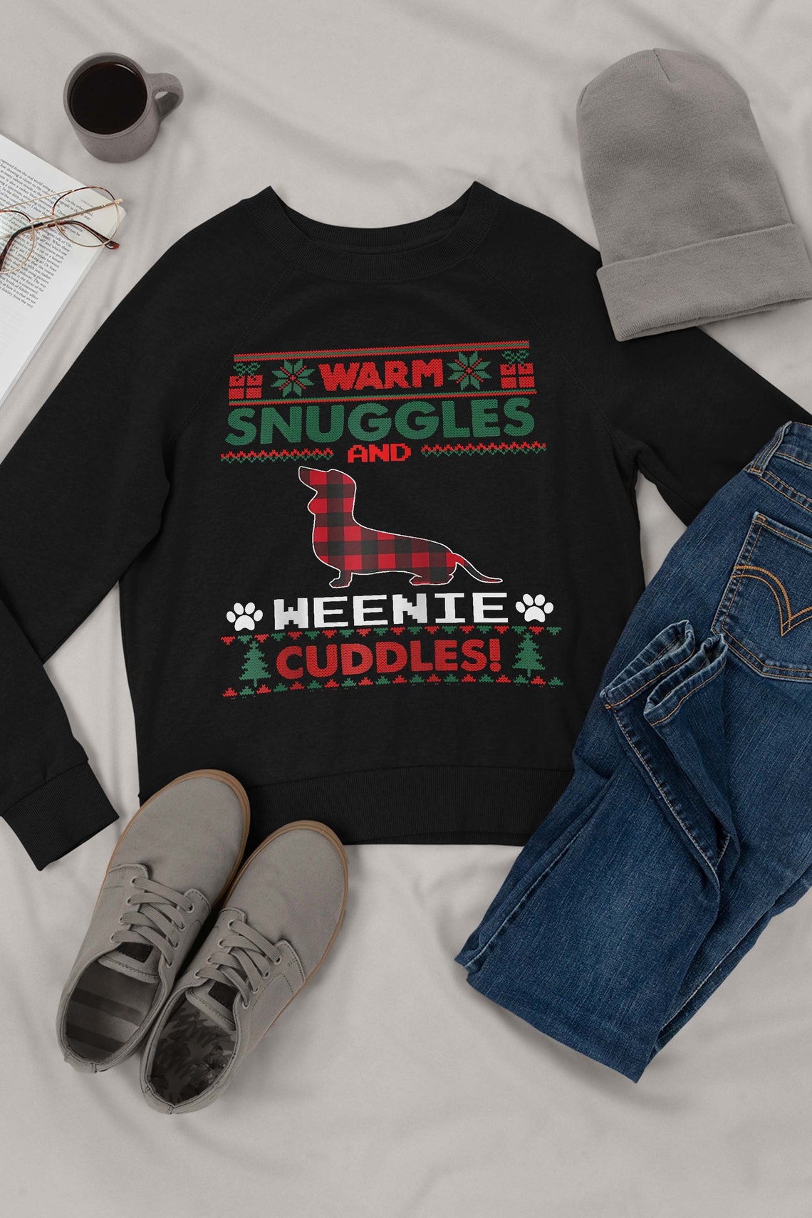 Dachshund Weenie Christmas Pajama Shirt