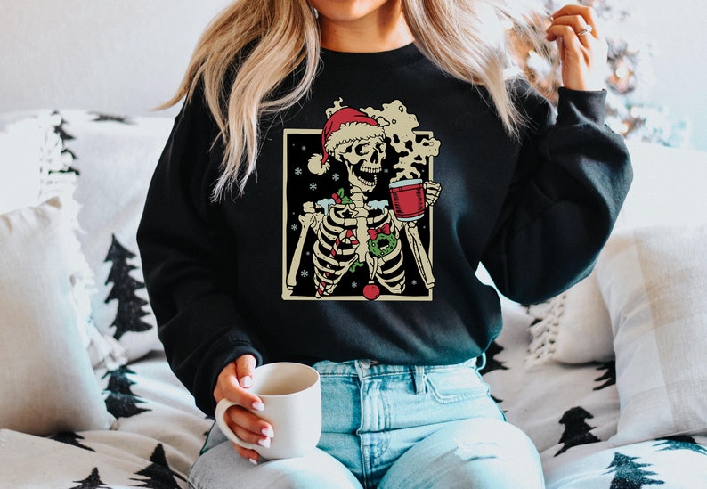 Dead Inside Skeleton Christmas Pajama