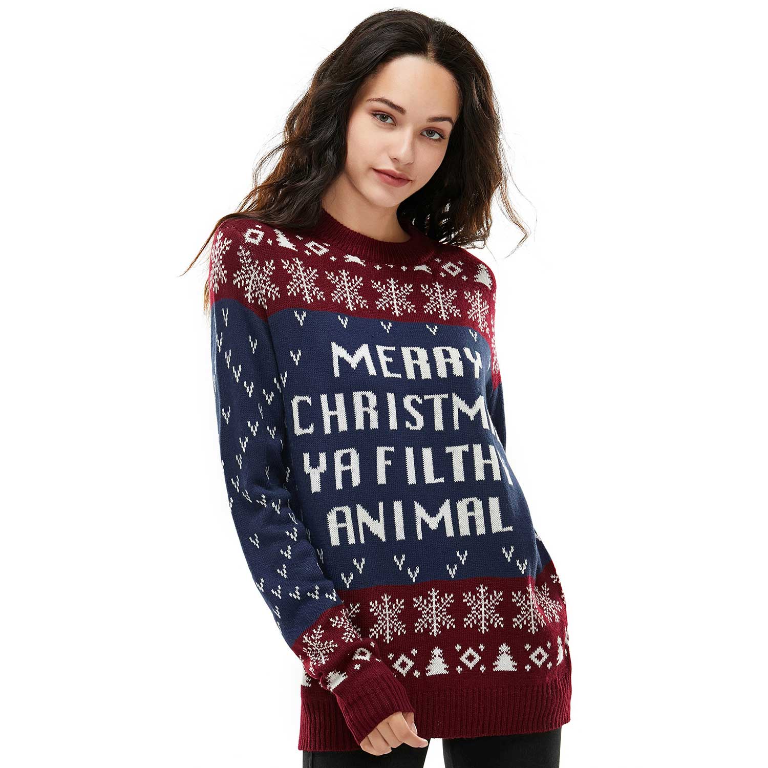 Fair Isle Filthy Animal Mens Funny Christmas Holiday Sweater