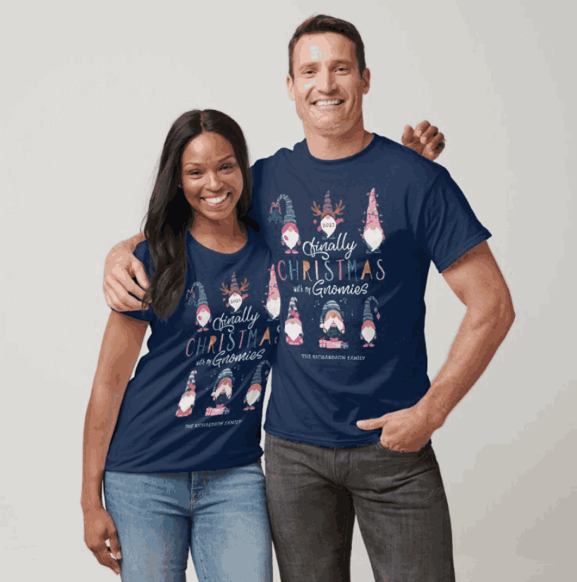 Finally Christmas With My Gnomies Funny Gnomes T-Shirt