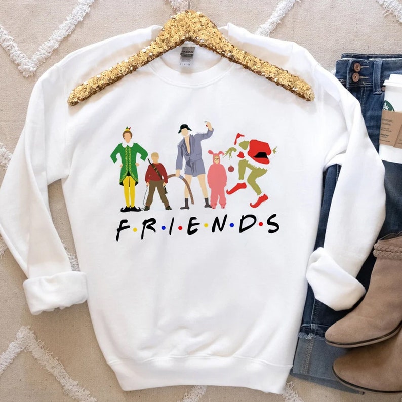 Friends Christmas Sweatshirt, Tshirt, Ugly Sweatshirt, Christmas Hoodie